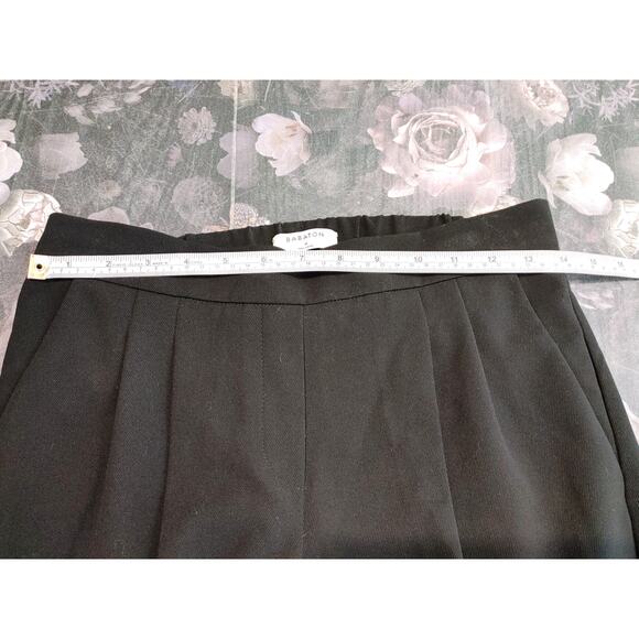 Aritzia Babaton Cohen Pants Cropped Tailored Fit Pleated Twill Black Womens Sz 4 - Picture 6 of 8